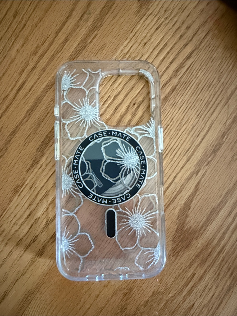 Casemate IPhone 16 Pro Clear Floral Case with pop up holder